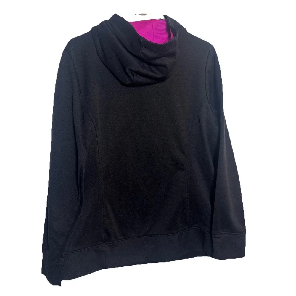 The North Face Women's Large‎ Black Pink Pullover Hoodie Sweatshirt Logo - Picture 5 of 5